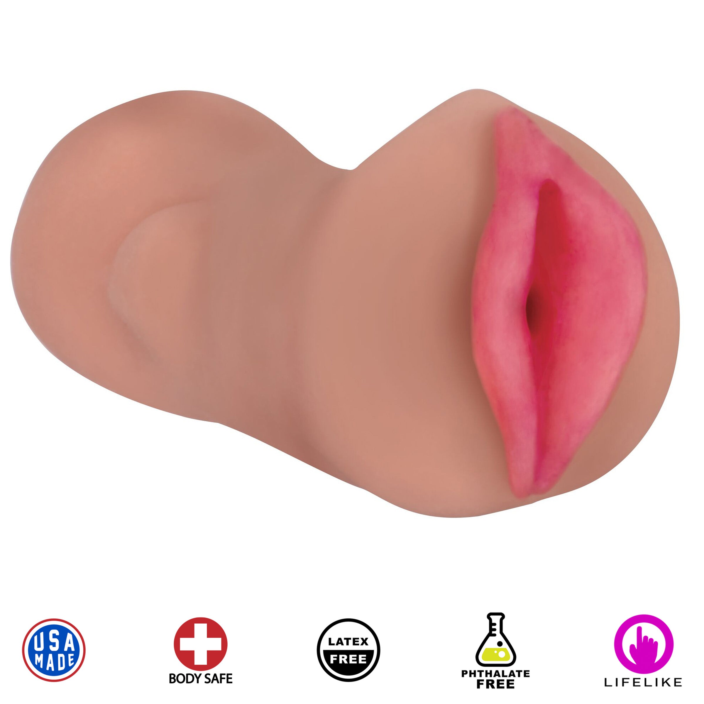 Mistress Jasmine Pussy Stroker in medium size with realistic design and textured interior for enhanced pleasure.