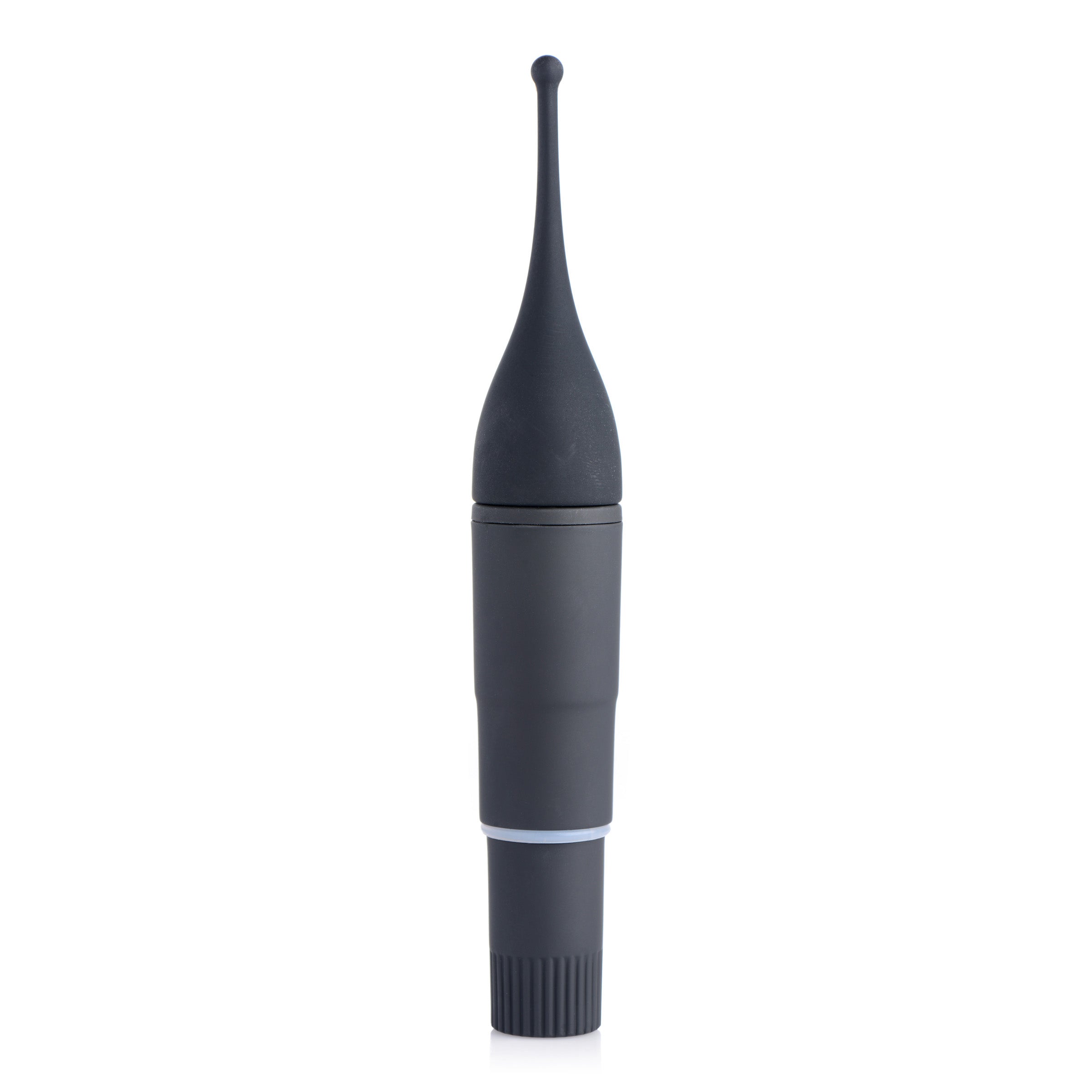 Pinpoint Silicone Vibrating Stimulator showcasing its flexible design and thin balled tip for targeted stimulation.