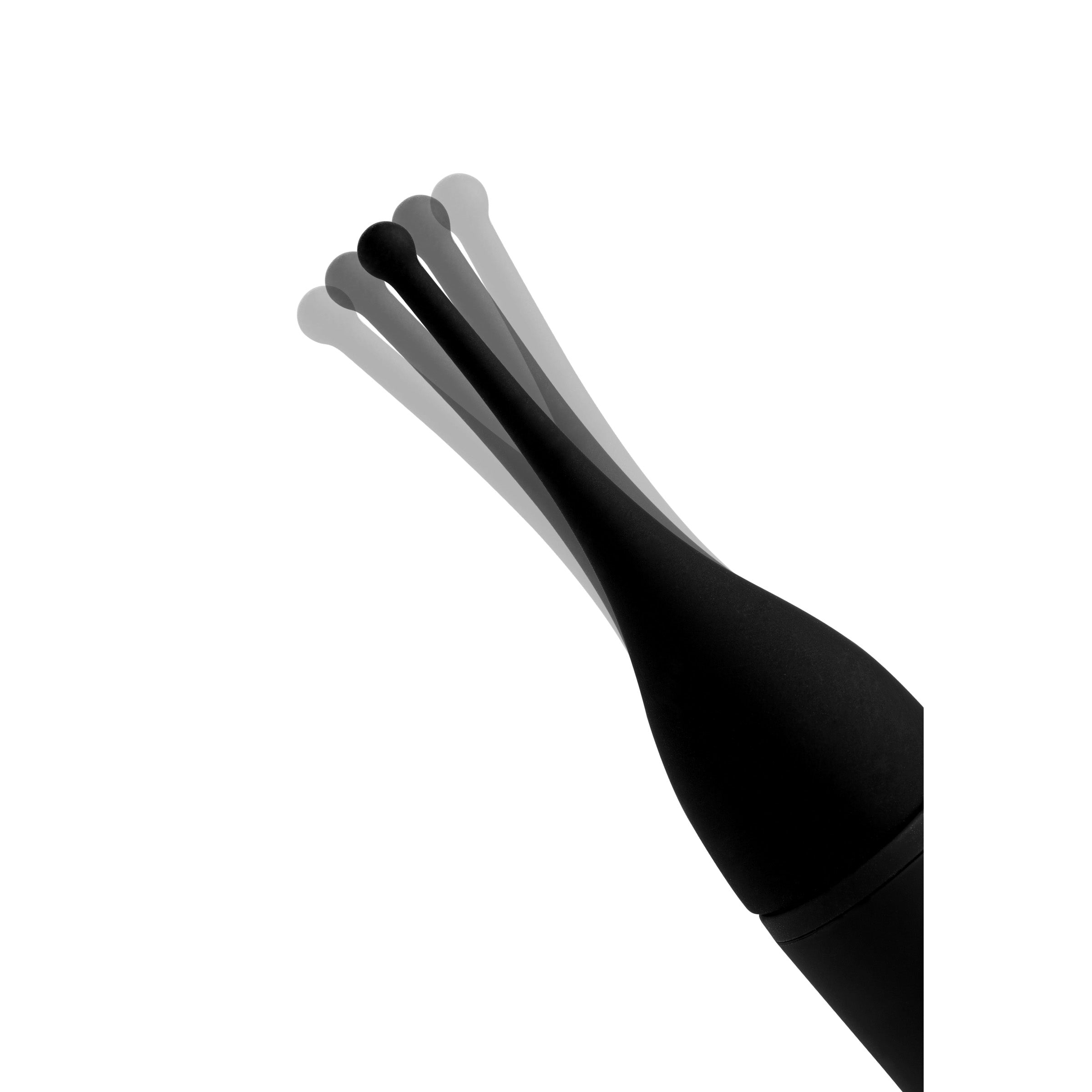 Pinpoint Silicone Vibrating Stimulator showcasing its flexible design and thin balled tip for targeted stimulation.