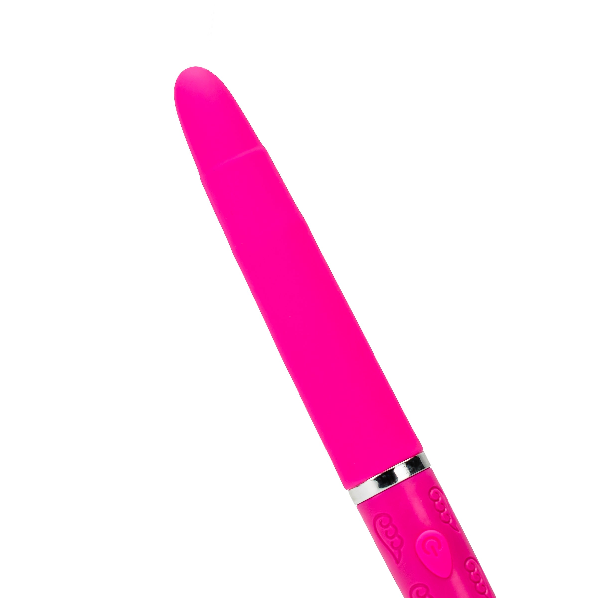 Pleasure Pen Slim Vibrator in sleek design, showcasing its smooth silicone finish and compact size.