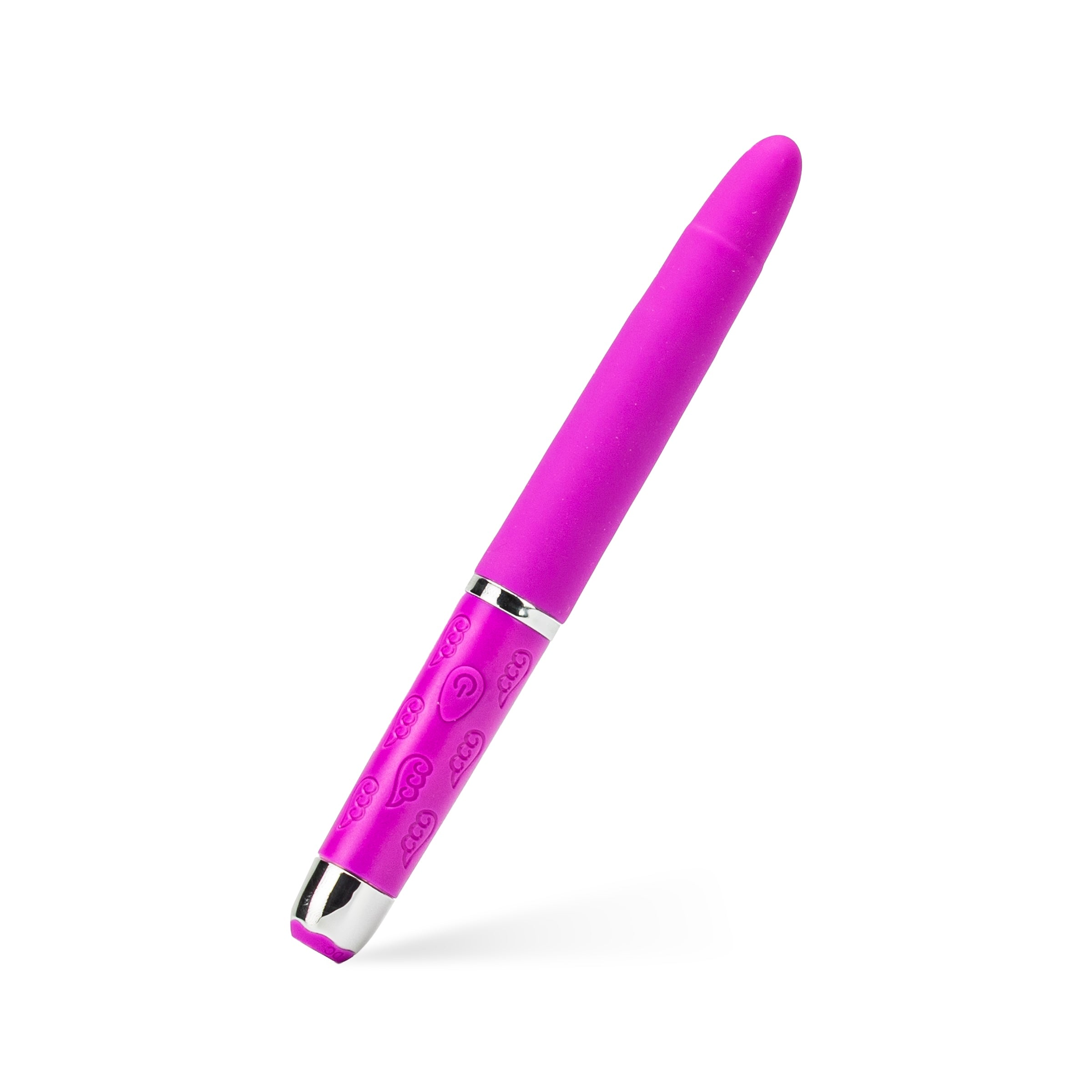 Pleasure Pen Slim Vibrator in sleek design, showcasing its smooth silicone finish and compact size.
