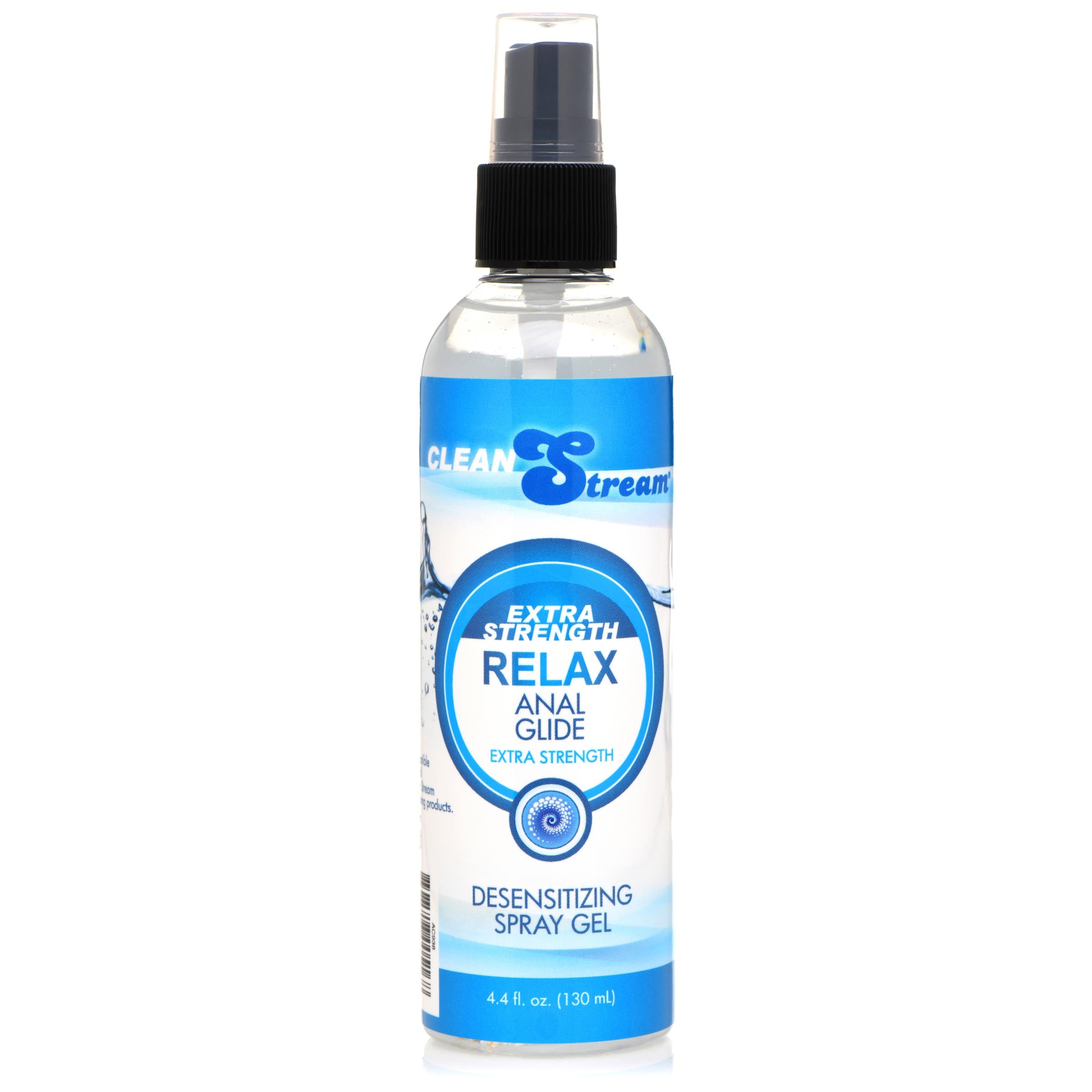 Relax Extra Strength Anal Lube 4.4 oz bottle with a sleek design, showcasing its premium quality and effectiveness for enhanced intimacy.