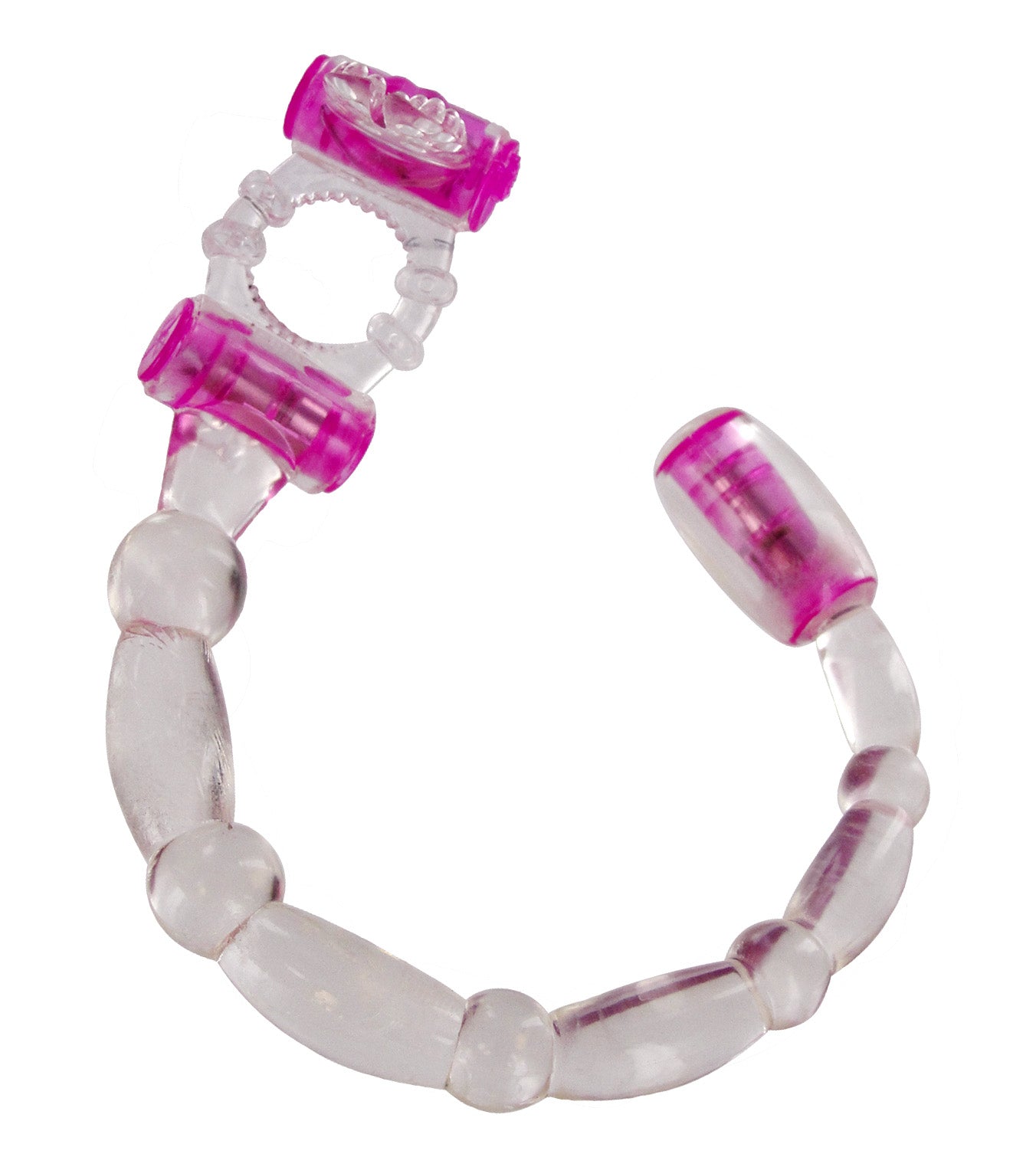 Scorp3 Vibrating Cock Ring with pink vibrating bullets, designed for enhanced pleasure and stimulation.