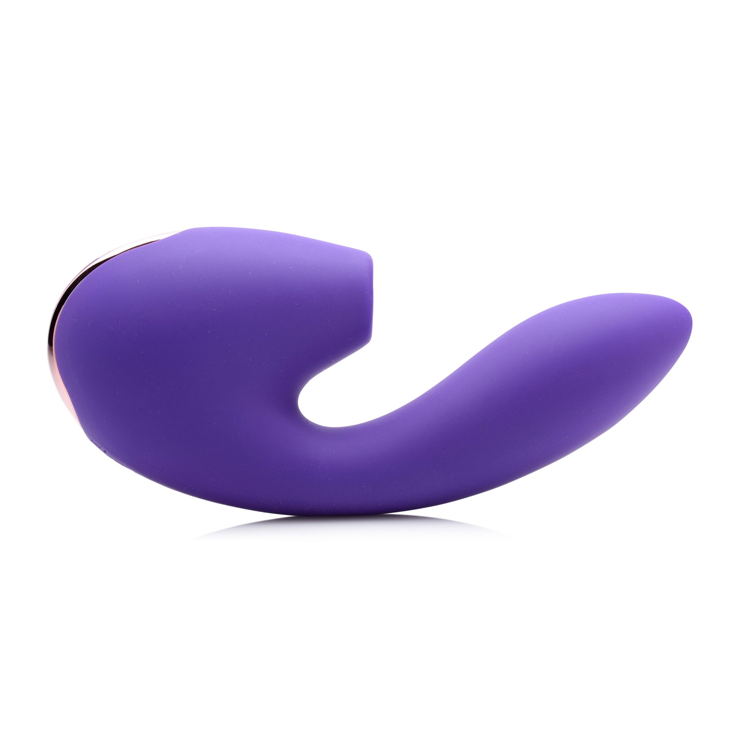 Shegasm Elevate G-Spot Vibrator in purple, showcasing its ergonomic design and dual stimulation features.