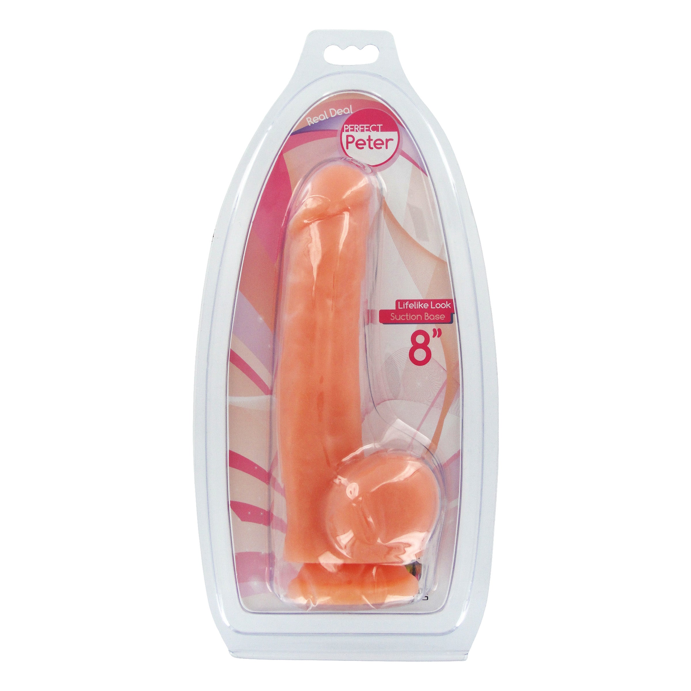 The Perfect Penis dildo featuring a lifelike shaft and realistic balls with a strong suction cup base for hands-free pleasure.