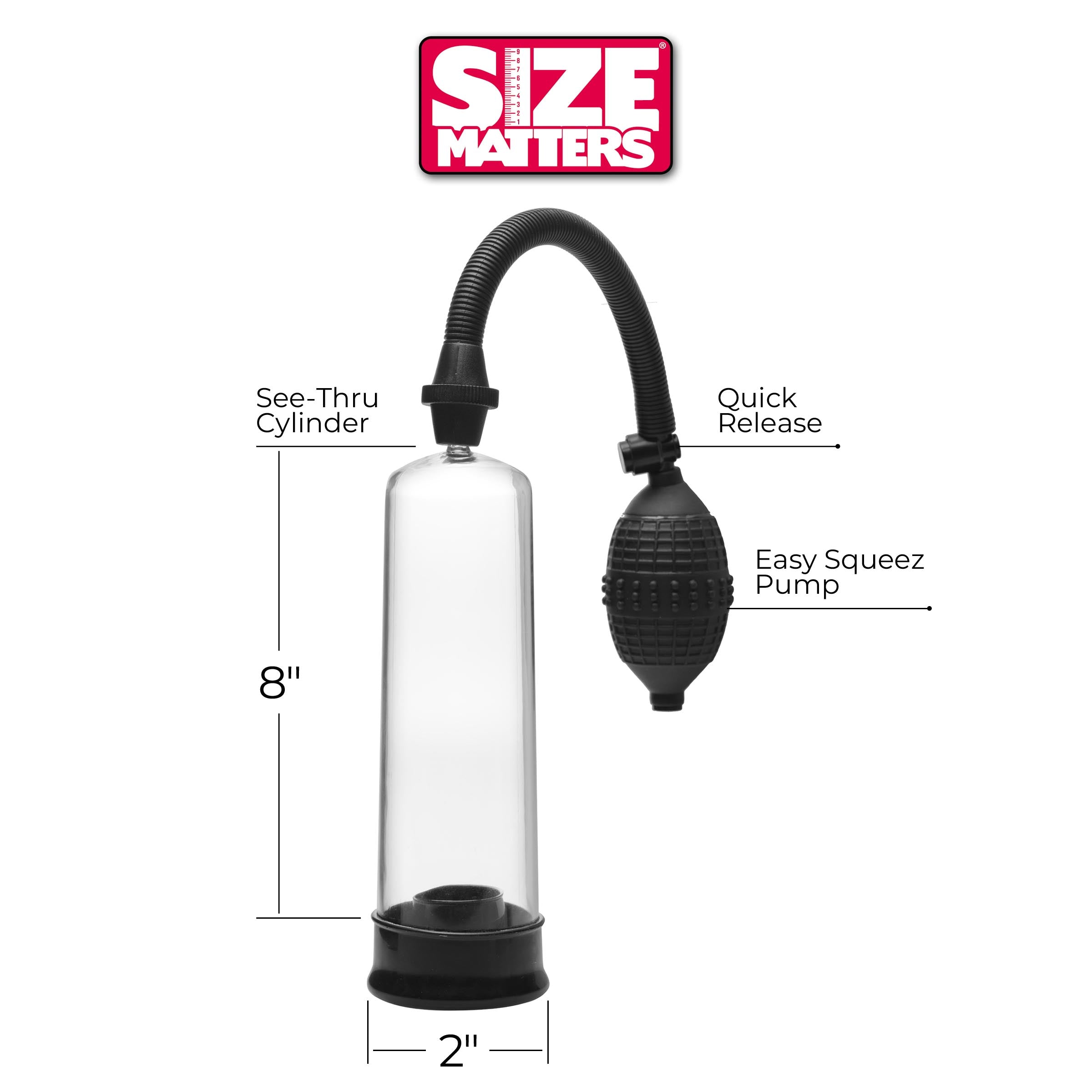 The SMP Beginner Pump with soft sleeve and easy squeeze mechanism for enhancing size.