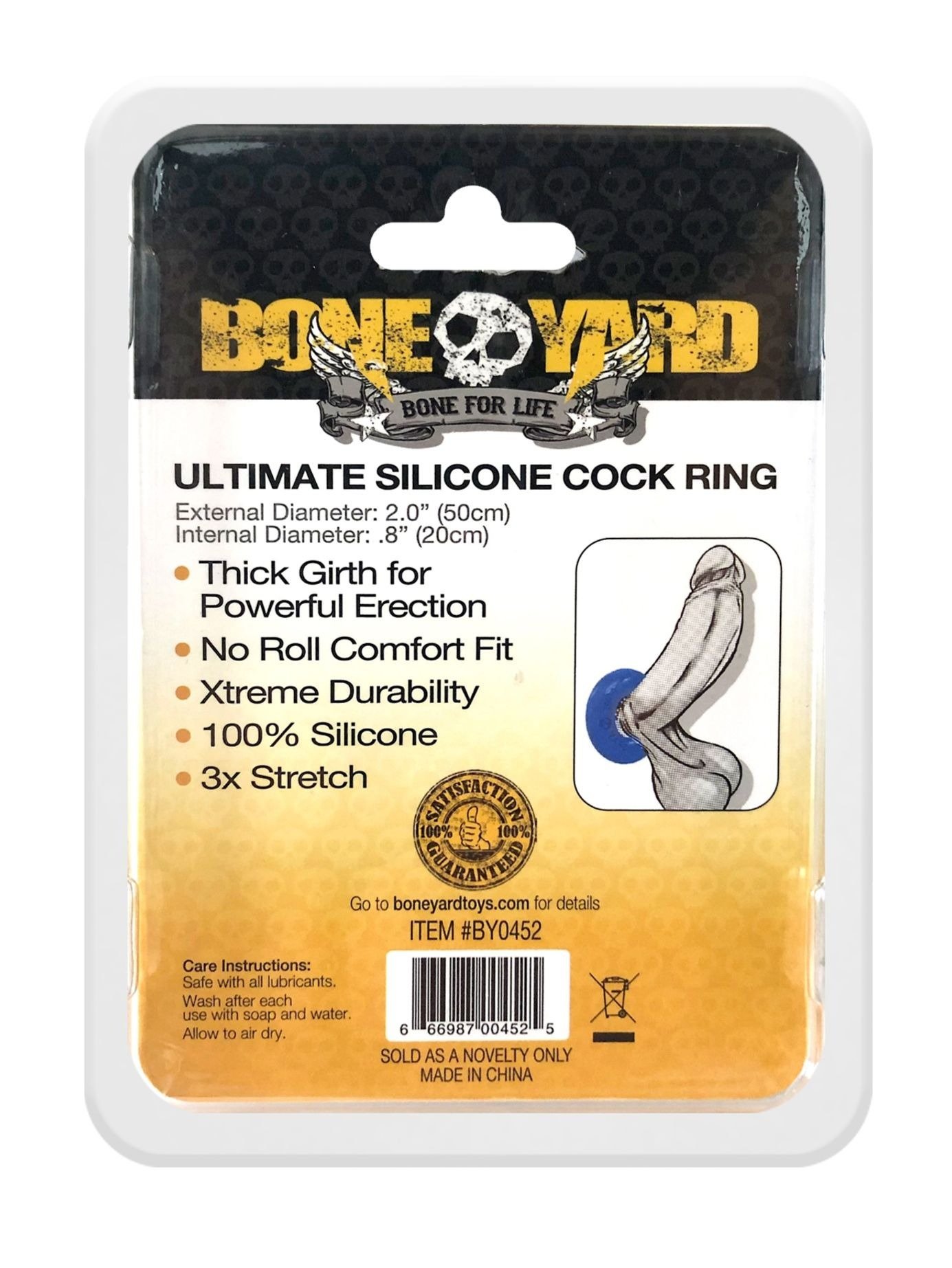Ultimate Silicone Cock Ring in Blue, featuring a soft touch finish and durable design, ideal for enhancing pleasure and comfort.
