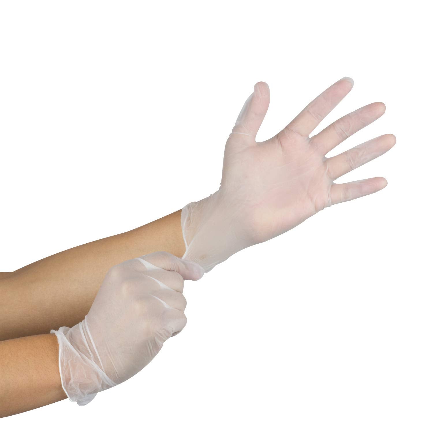 A box of small blue vinyl powder-free gloves, ideal for hygiene and protection against germs.