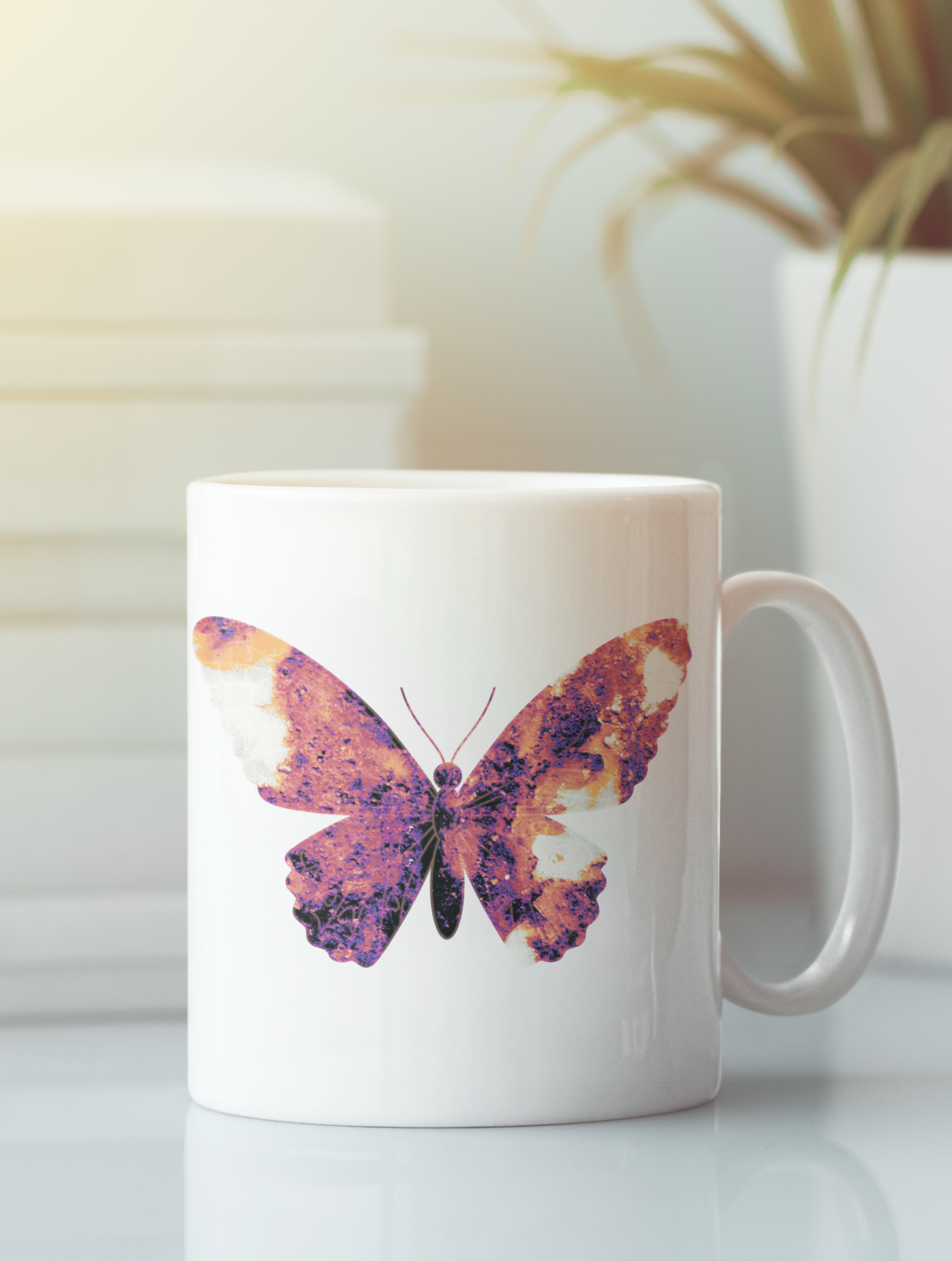 A vibrant pop art canvas print featuring a butterfly with iron wings, showcasing bright colors and a modern design, perfect for home or office decor.