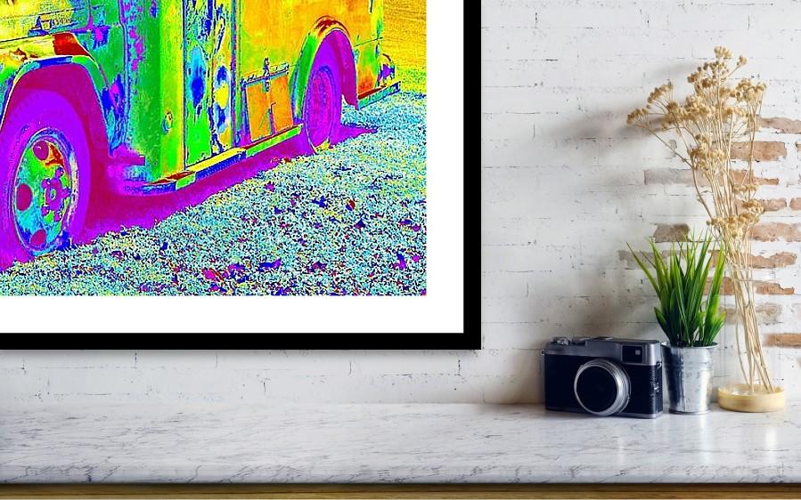 Coleman's Milk Truck #14 Modern Pop Art print showcasing a vintage truck with rust patterns, colorized from black and white photography.