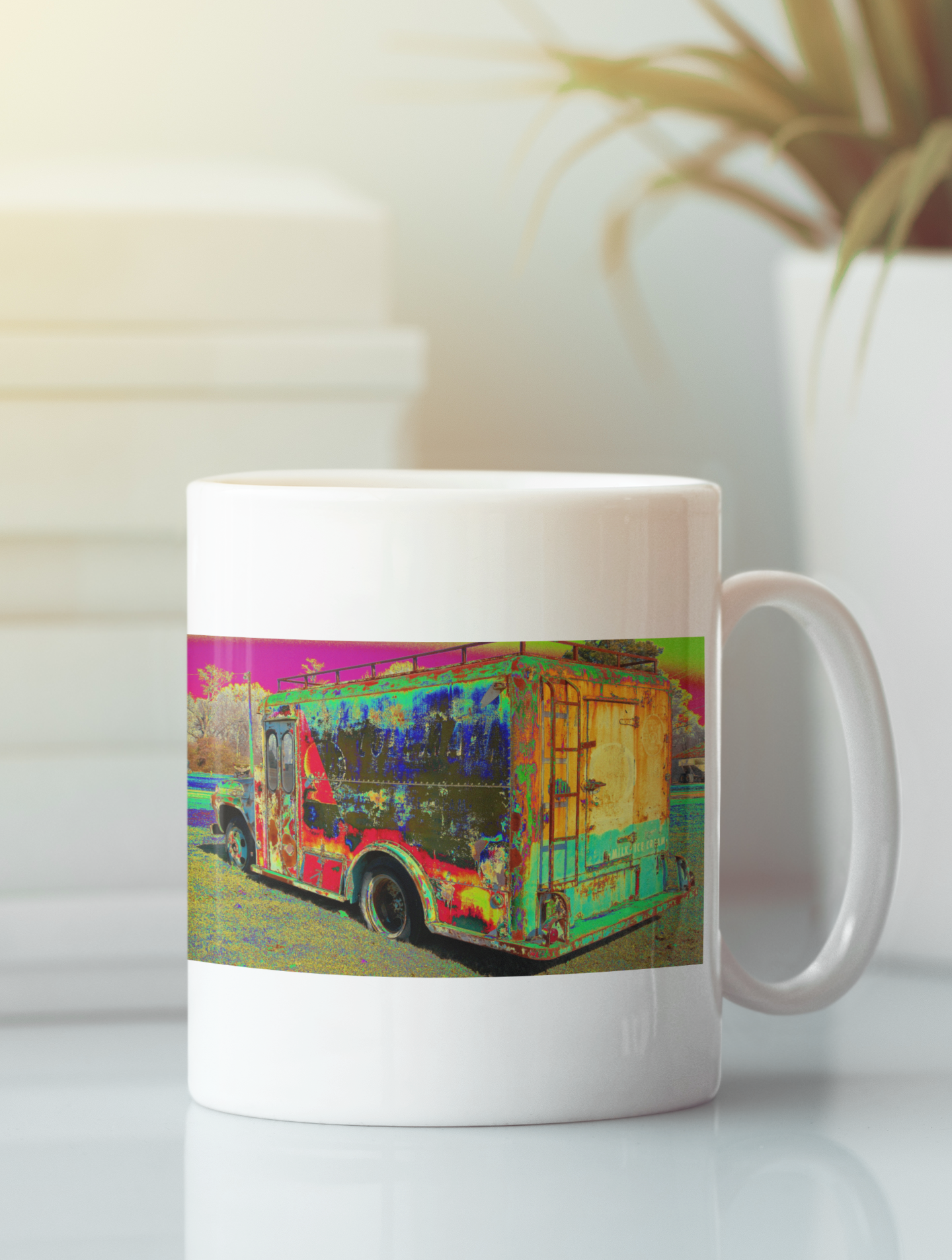 Coleman's Milk Truck #15 Modern Pop Art Print featuring vibrant colors and a playful design, perfect for wall decor.