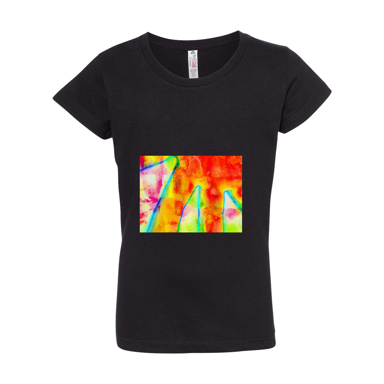 Little Fingers Girls’ Short Sleeve Ultimate T-Shirt in various colors, showcasing its stylish design and comfortable fabric.