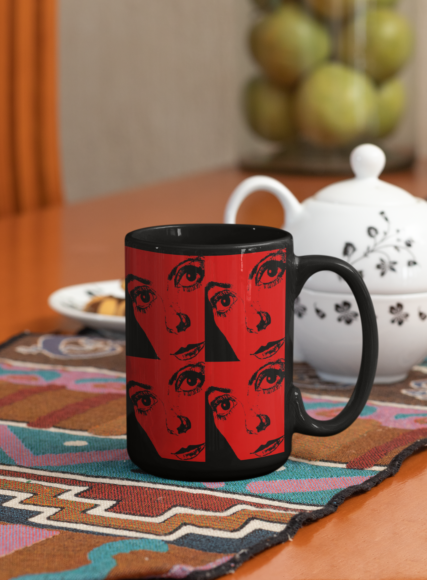 A vibrant modern pop art print of Catherine Deneuve, showcasing her iconic beauty and charm in bold colors.