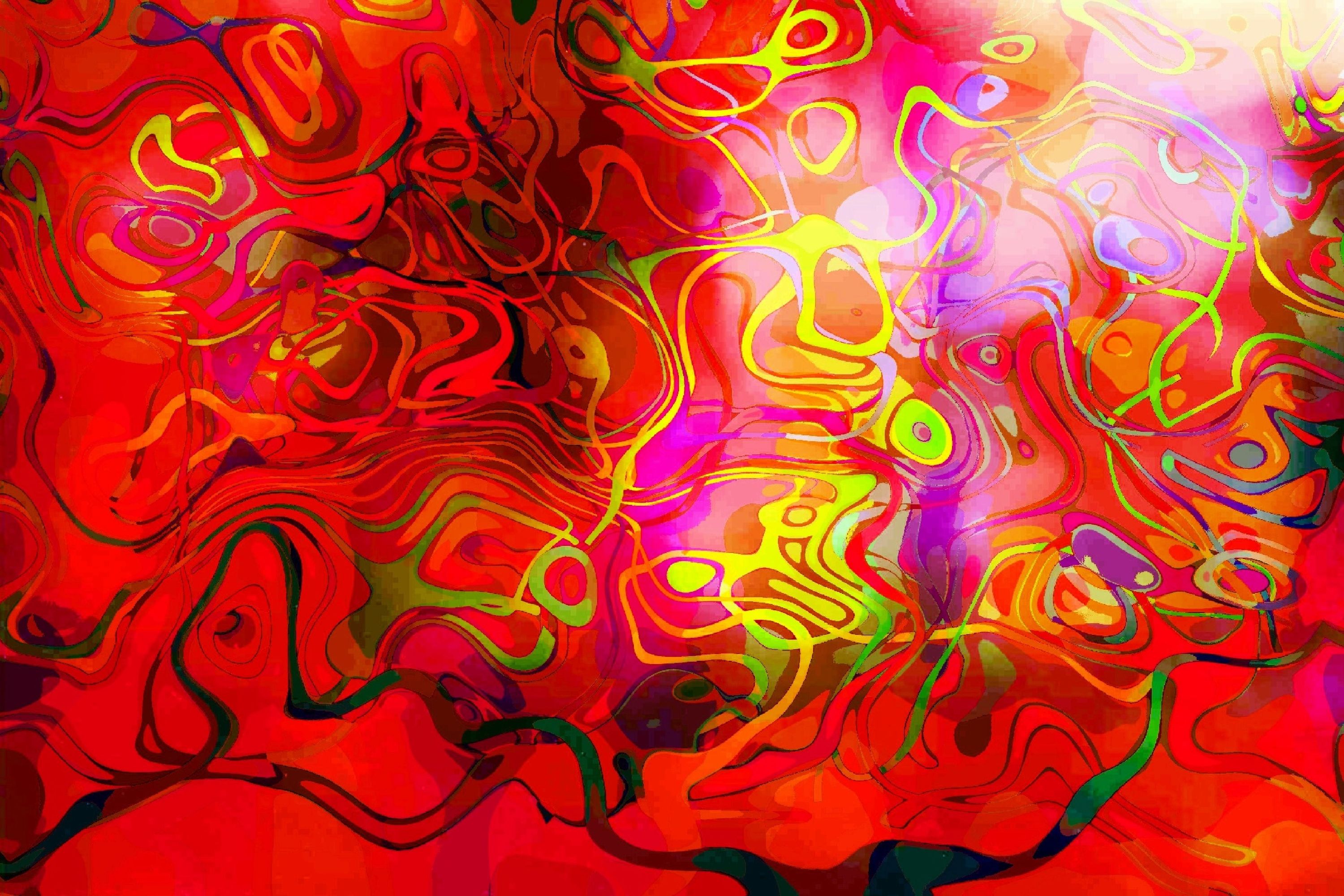 Spaghetti Betty Abstract Pop Art Canvas Print featuring vibrant colors and abstract shapes, perfect for modern decor.