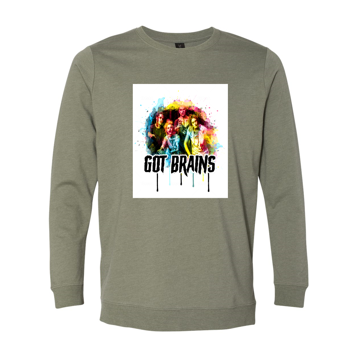 Zombie Unisex French Terry Crewneck Pullover featuring a stylish design and comfortable fit, perfect for casual wear.