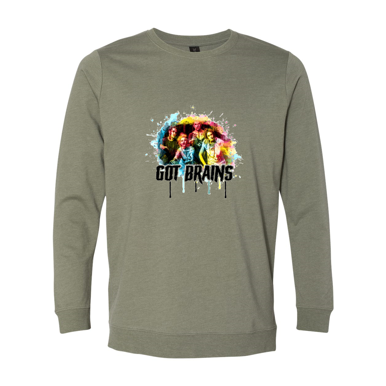 Zombie Unisex French Terry Crewneck Pullover featuring a stylish design and comfortable fit, perfect for casual wear.