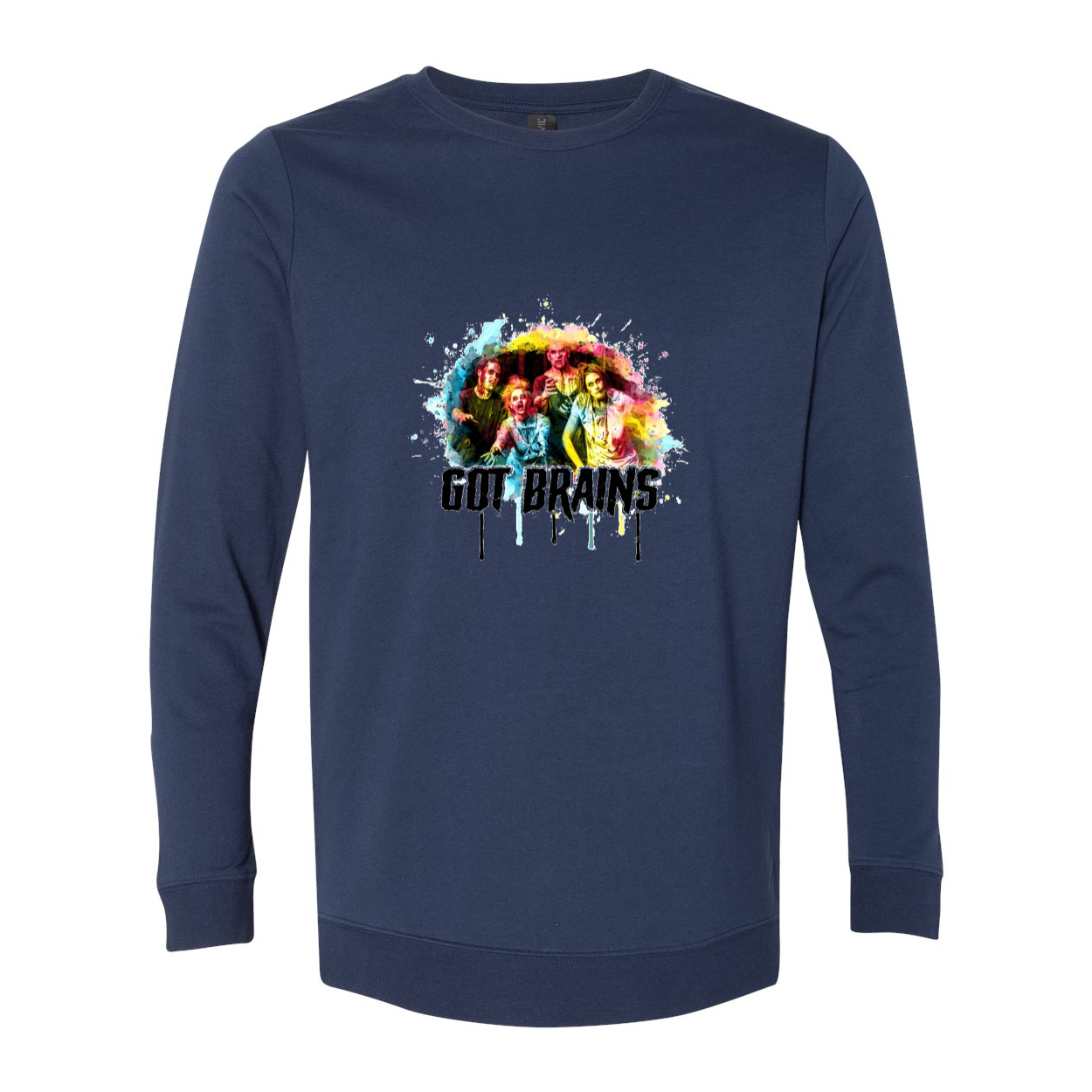 Zombie Unisex French Terry Crewneck Pullover featuring a stylish design and comfortable fit, perfect for casual wear.