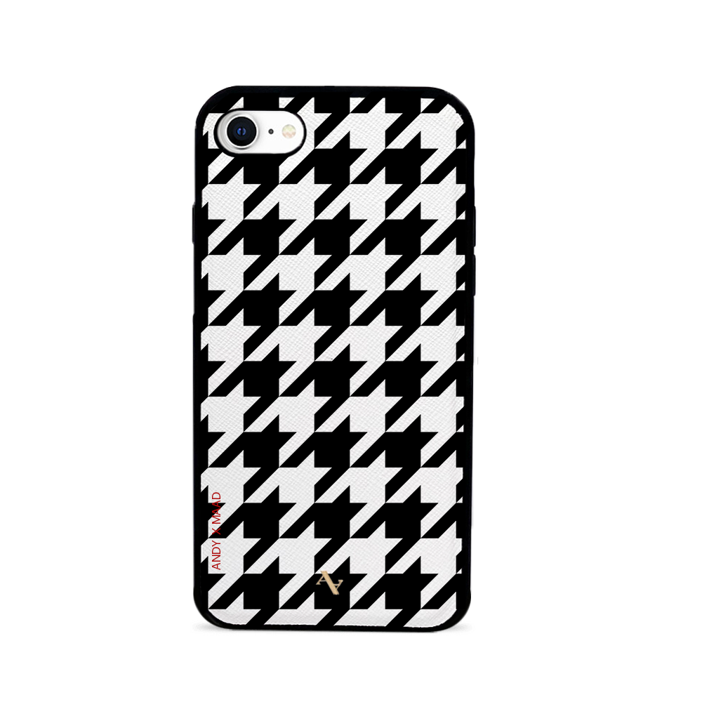 ANDY X MAAD Collection Nº6 Leather Case for iPhone 7/8/SE, featuring saffiano leather and customizable options.