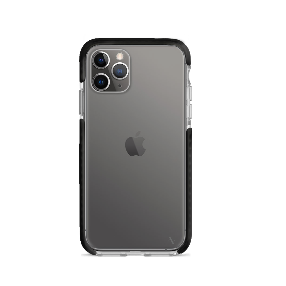 Bump Series iPhone 11 Pro Clear Case showcasing its slim design and customizable features.