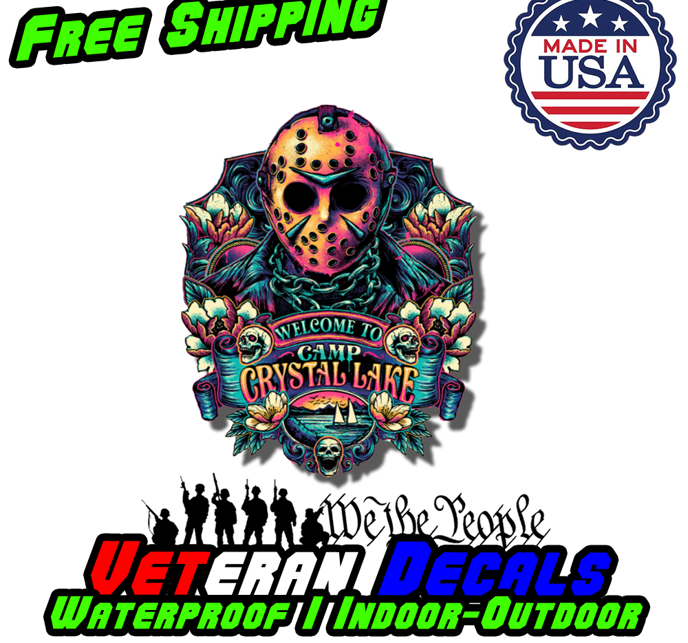 Dancing Clown Penny Wise Horror Vinyl Decal featuring a creepy clown design, perfect for cars, laptops, and walls.