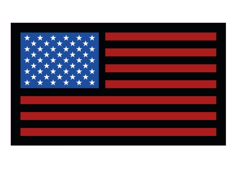 Dark Red Blue US Flag decal featuring Proud US Army Veteran design, suitable for cars, trucks, and laptops.