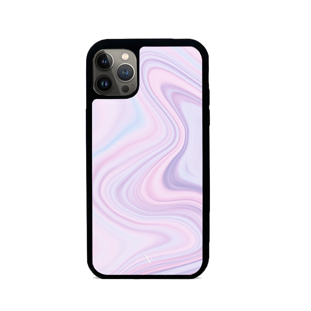 Dreamland iPhone 14 Pro Leather Case in vegan saffiano leather with customizable options.