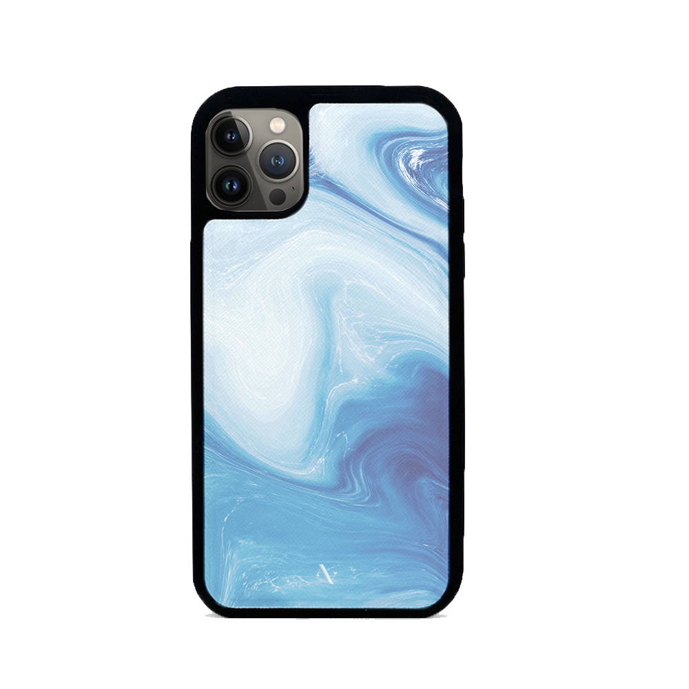 Dreamland iPhone 14 Pro Leather Case in vegan saffiano leather with customizable options.