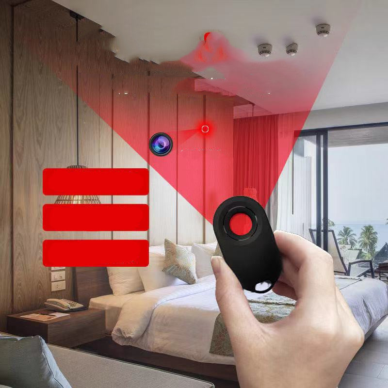Hotel Anti-surveillance Scan Finder device with LED lights for detecting hidden cameras, compact and portable design.