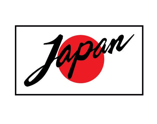 Japan Flag JDM decal sticker featuring a vibrant red circle on a white background, ideal for laptops and car windows.