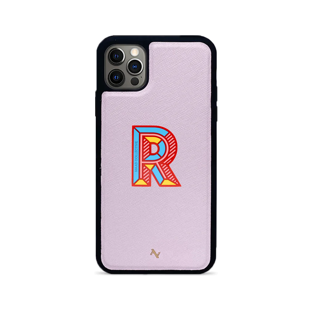 MAAD Stickers Alphabet for iPhone 12 Pro Max in blush color, showcasing customizable letters and designs.