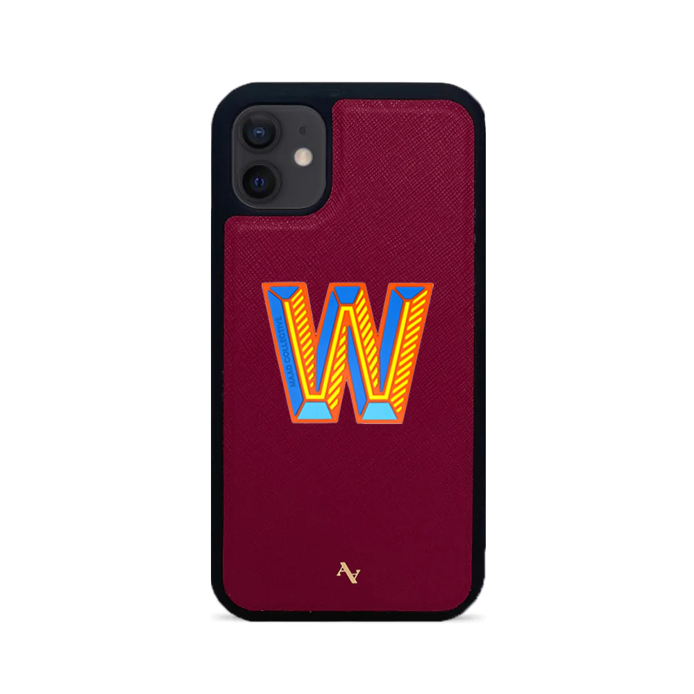 MAAD Stickers Alphabet for iPhone 12 in vibrant colors, showcasing customizable letters and a protective case.