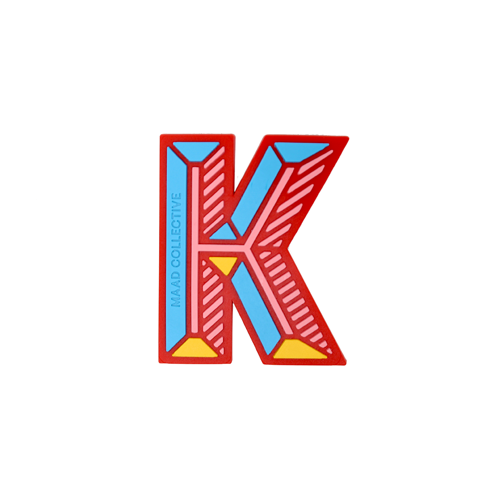 MAAD Stickers - Alphabet featuring colorful letters designed for personalizing leather cases and belongings.