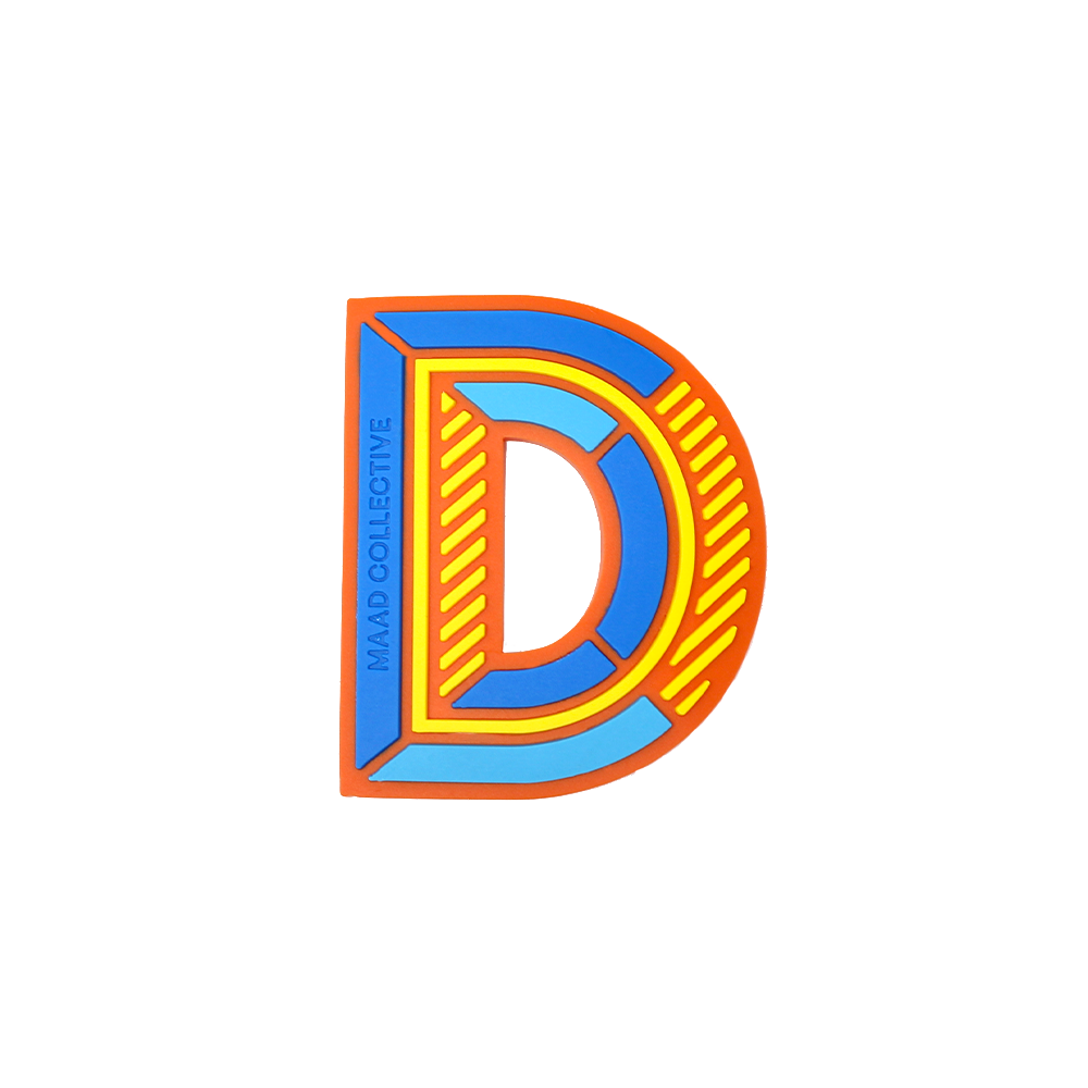 MAAD Stickers - Alphabet featuring colorful letters designed for personalizing leather cases and belongings.