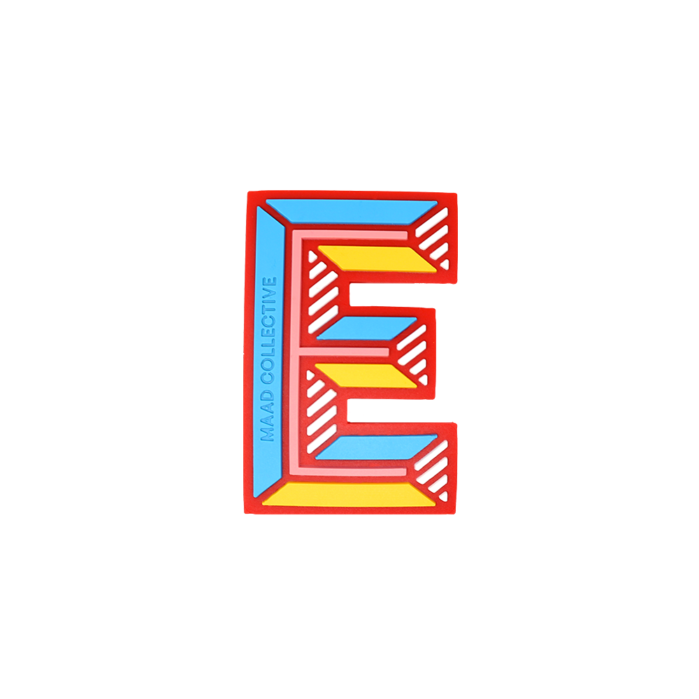 MAAD Stickers - Alphabet featuring colorful letters designed for personalizing leather cases and belongings.