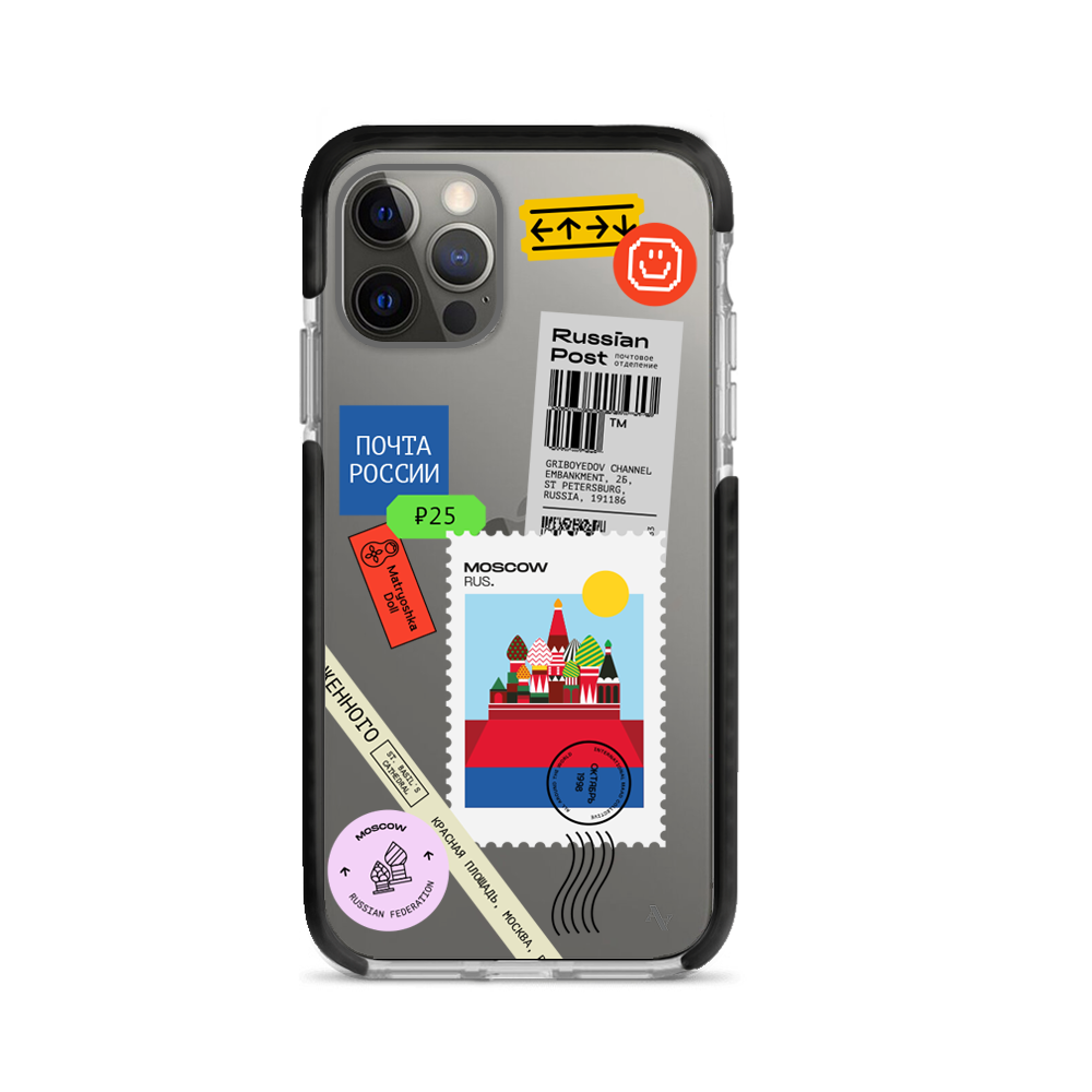 MAAD World iPhone 12 Pro Max Clear Case showcasing its slim design and protective features.