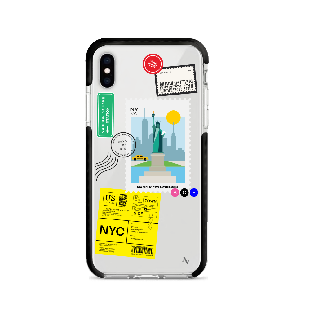 MAAD World iPhone X/XS Clear Case showcasing its slim design and impact-absorbing materials.