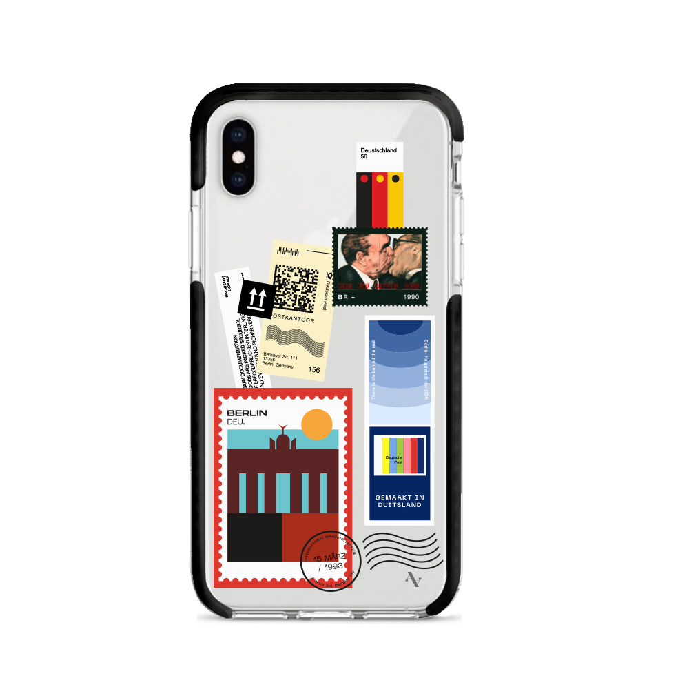 MAAD World iPhone X/XS Clear Case showcasing its slim design and impact-absorbing materials.