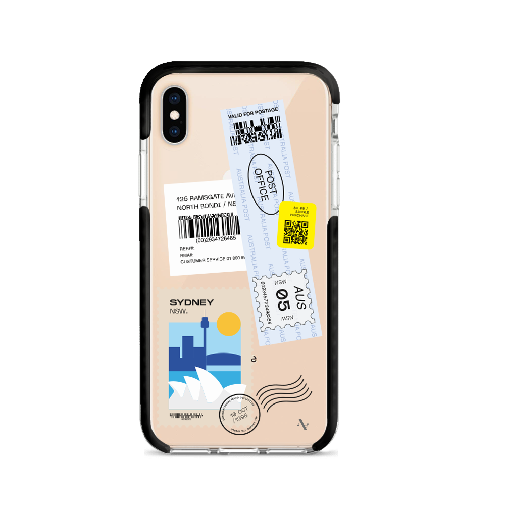 MAAD World iPhone X/XS Clear Case showcasing its slim design and impact-absorbing materials.