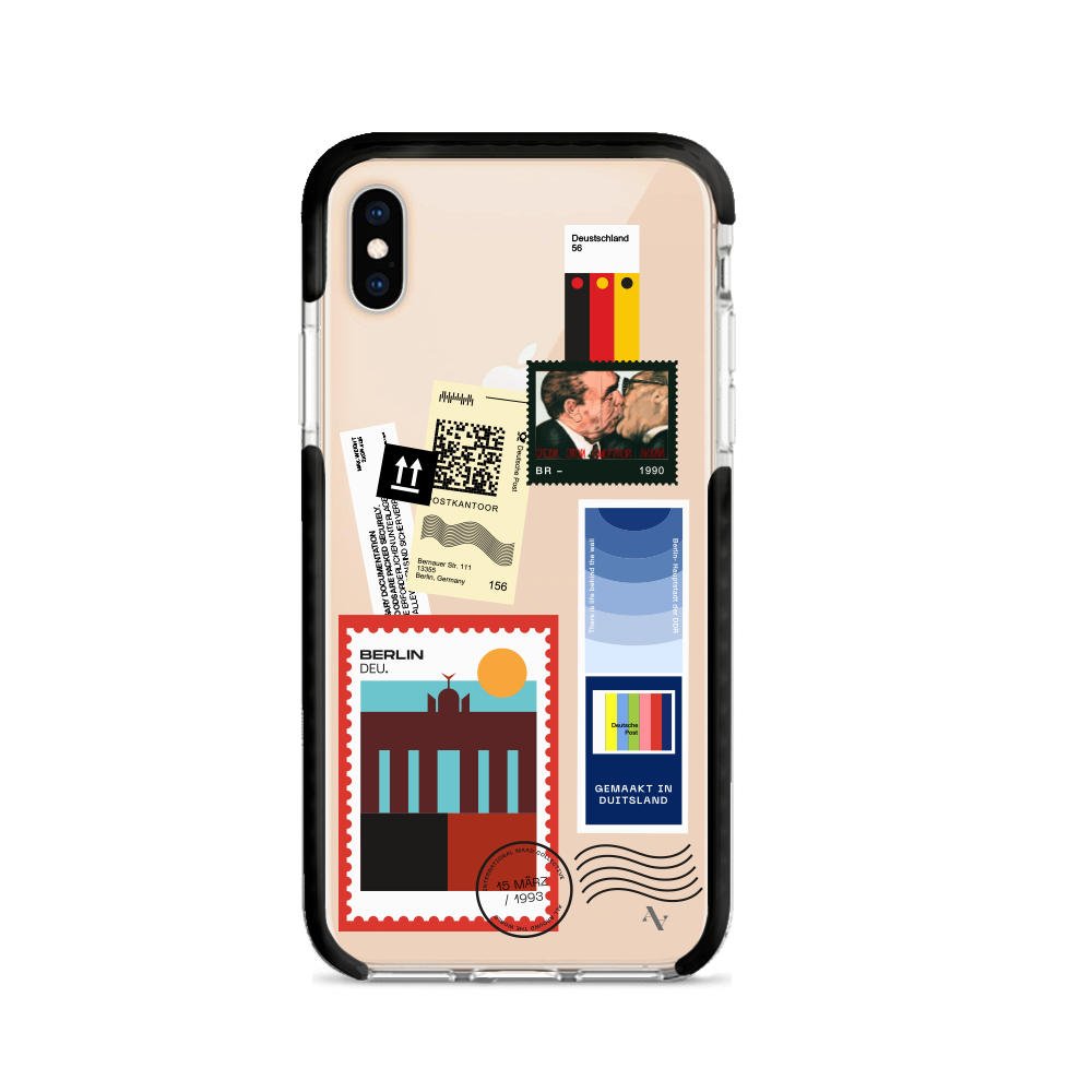 MAAD World iPhone X/XS Clear Case showcasing its slim design and impact-absorbing materials.