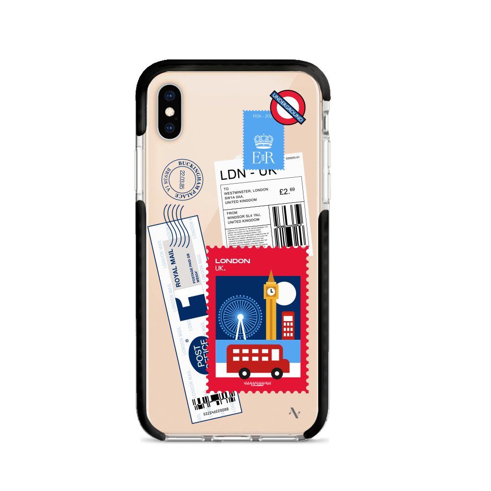 MAAD World iPhone X/XS Clear Case showcasing its slim design and impact-absorbing materials.