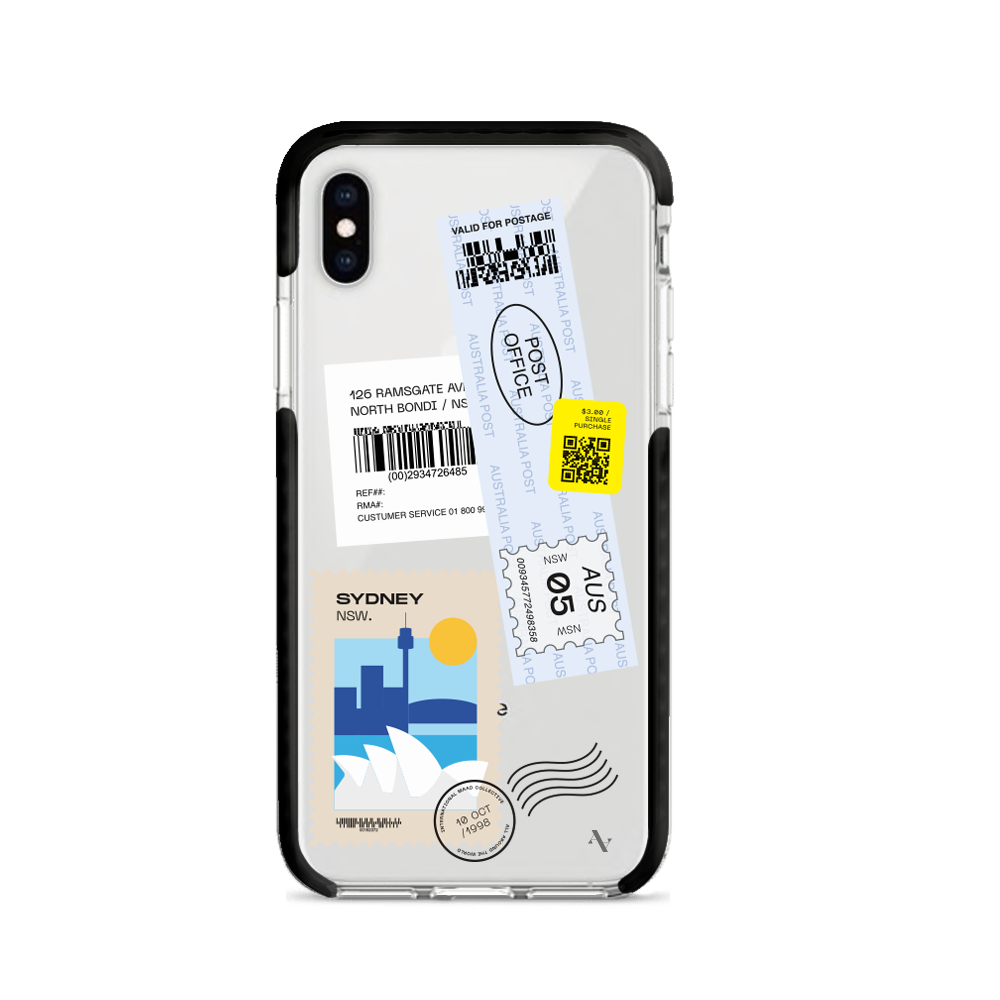 MAAD World iPhone X/XS Clear Case showcasing its slim design and impact-absorbing materials.