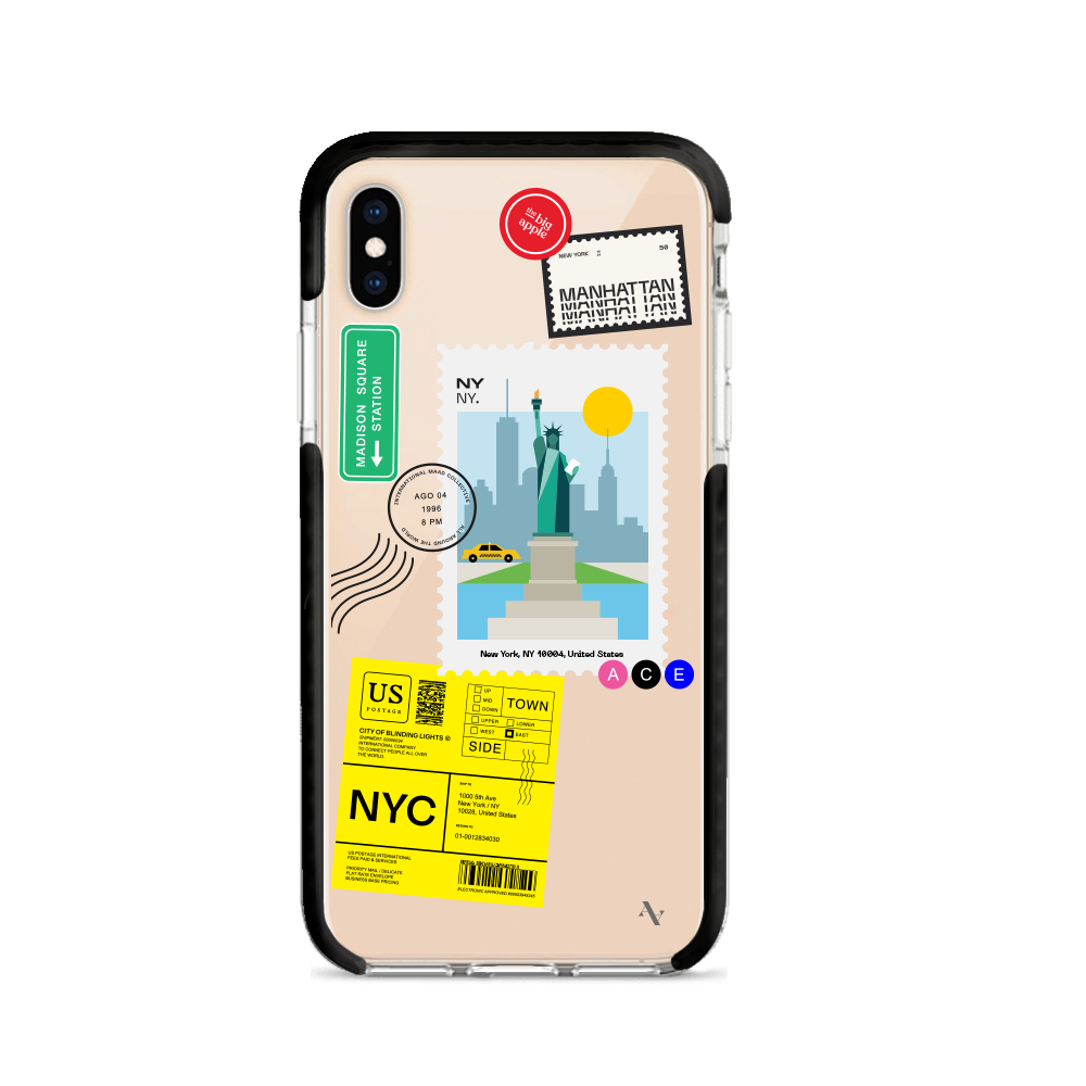 MAAD World iPhone X/XS Clear Case showcasing its slim design and impact-absorbing materials.