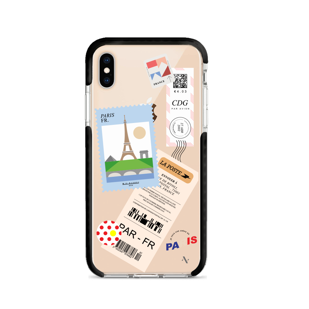 MAAD World iPhone X/XS Clear Case showcasing its slim design and impact-absorbing materials.