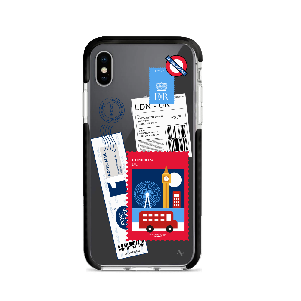 MAAD World iPhone X/XS Clear Case showcasing its slim design and impact-absorbing materials.