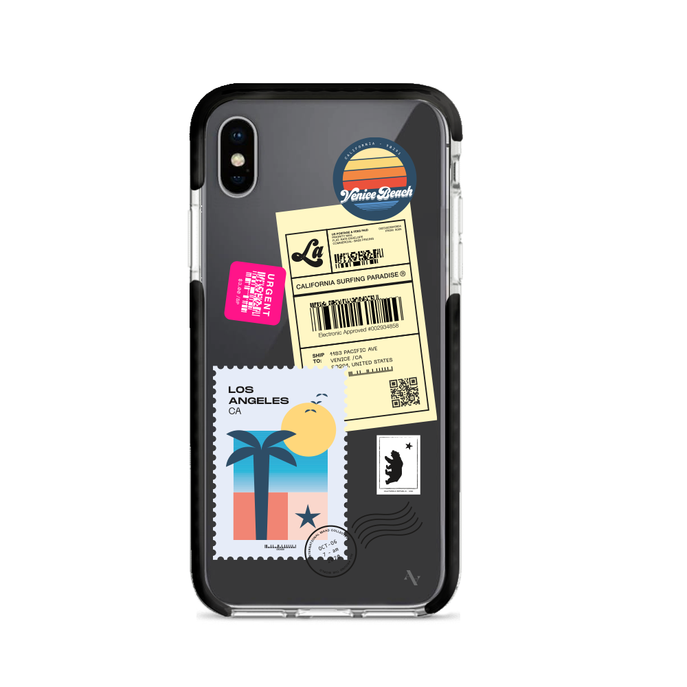 MAAD World iPhone X/XS Clear Case showcasing its slim design and impact-absorbing materials.