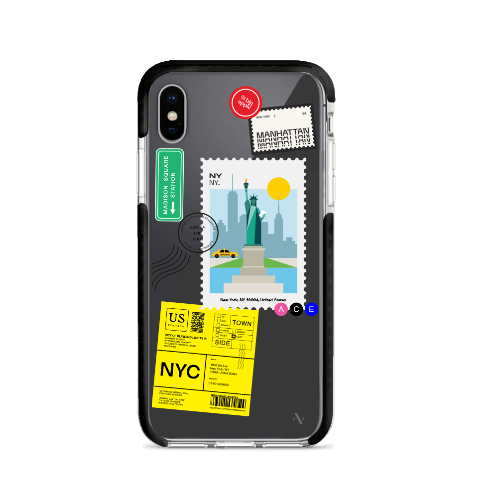 MAAD World iPhone X/XS Clear Case showcasing its slim design and impact-absorbing materials.