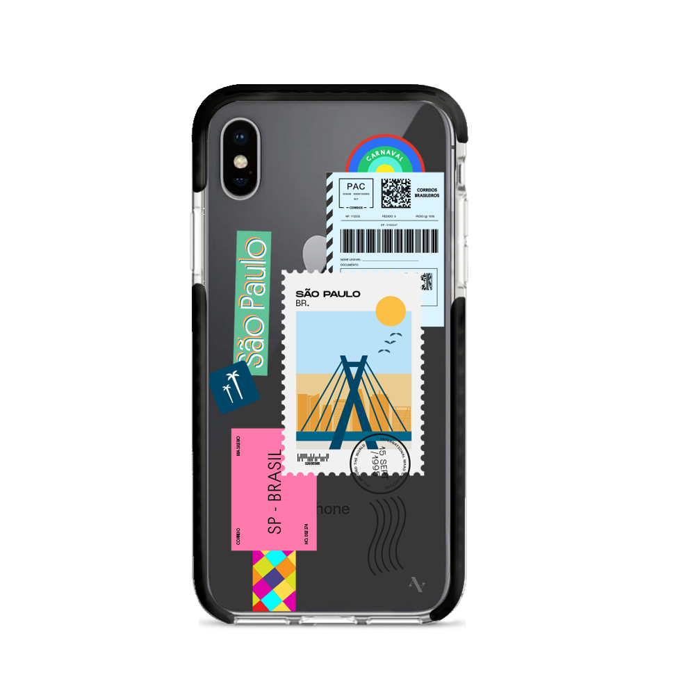 MAAD World iPhone X/XS Clear Case showcasing its slim design and impact-absorbing materials.
