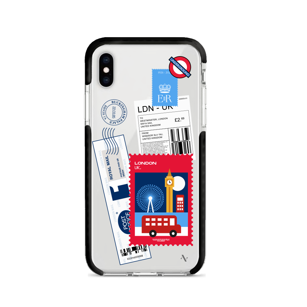 MAAD World iPhone X/XS Clear Case showcasing its slim design and impact-absorbing materials.