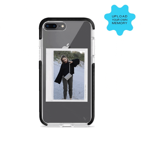 Clear protective case for iPhone 7/8 Plus, showcasing a slim design with customizable options.