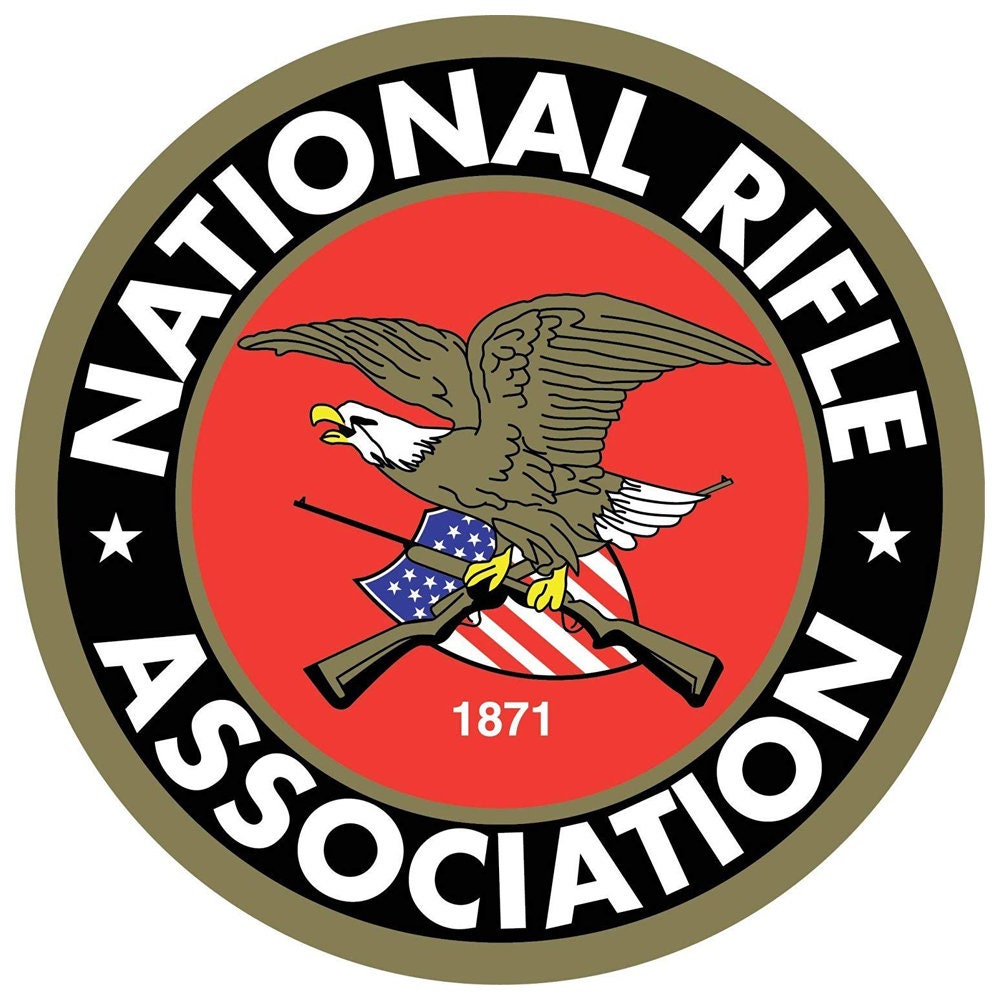 NRA National Rifle Association Gun Rights 2nd Amendment vinyl sticker on a white background, showcasing its bold design and premium quality.